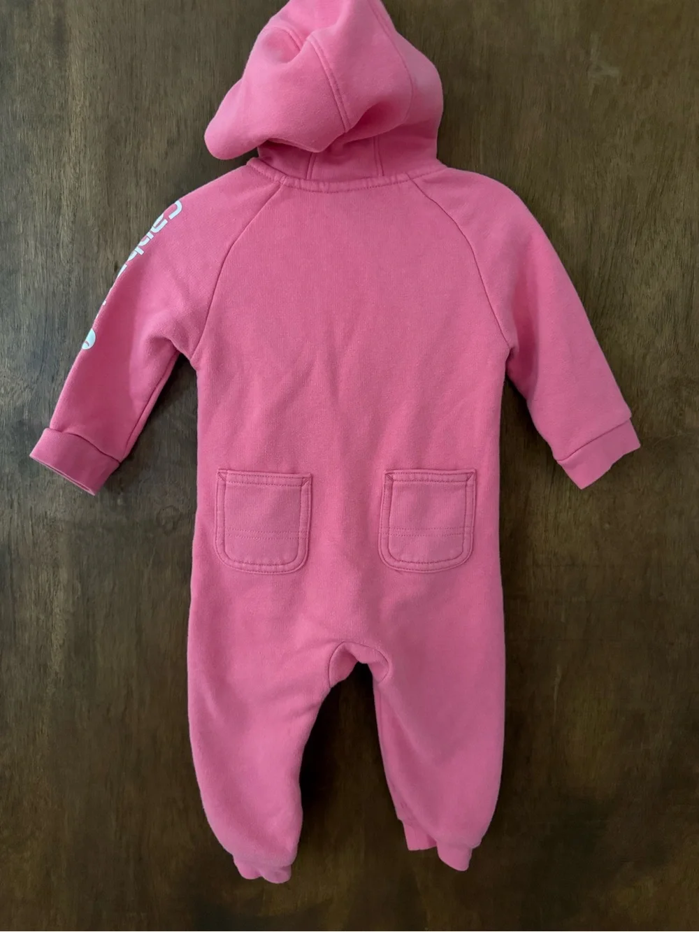 Carhartt Pink Hooded One-Piece Fleece for Kids